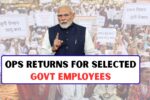 OPS Returns for Select Govt Employees